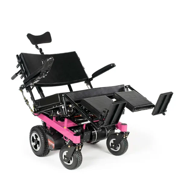 bb1000 bariatric wheelchair with pink frame.