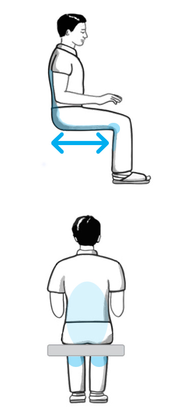 Seat Depth for scripted wheelchair seating is one of four key measurement points.