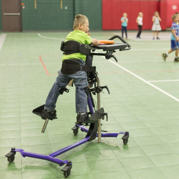 Zing Prone Size 2, boy in stander in gym class.