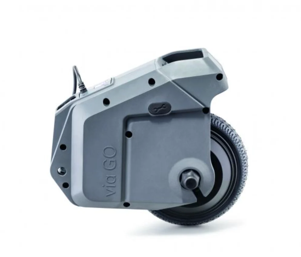 Alber Via Go wheelchair power assist product shot from the side profile