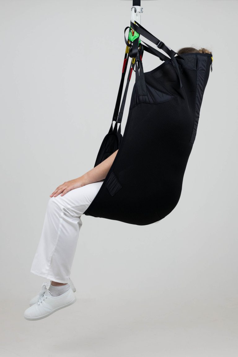 In-Situ Straight Leg with Head Support patient transfer sling side view