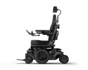 M4 Nexa power wheelchair from Permobil in black.