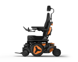 M4 Nexa power wheelchair from Permobil in orange.
