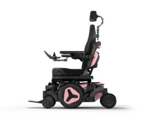M4 Nexa power wheelchair from Permobil in pink.