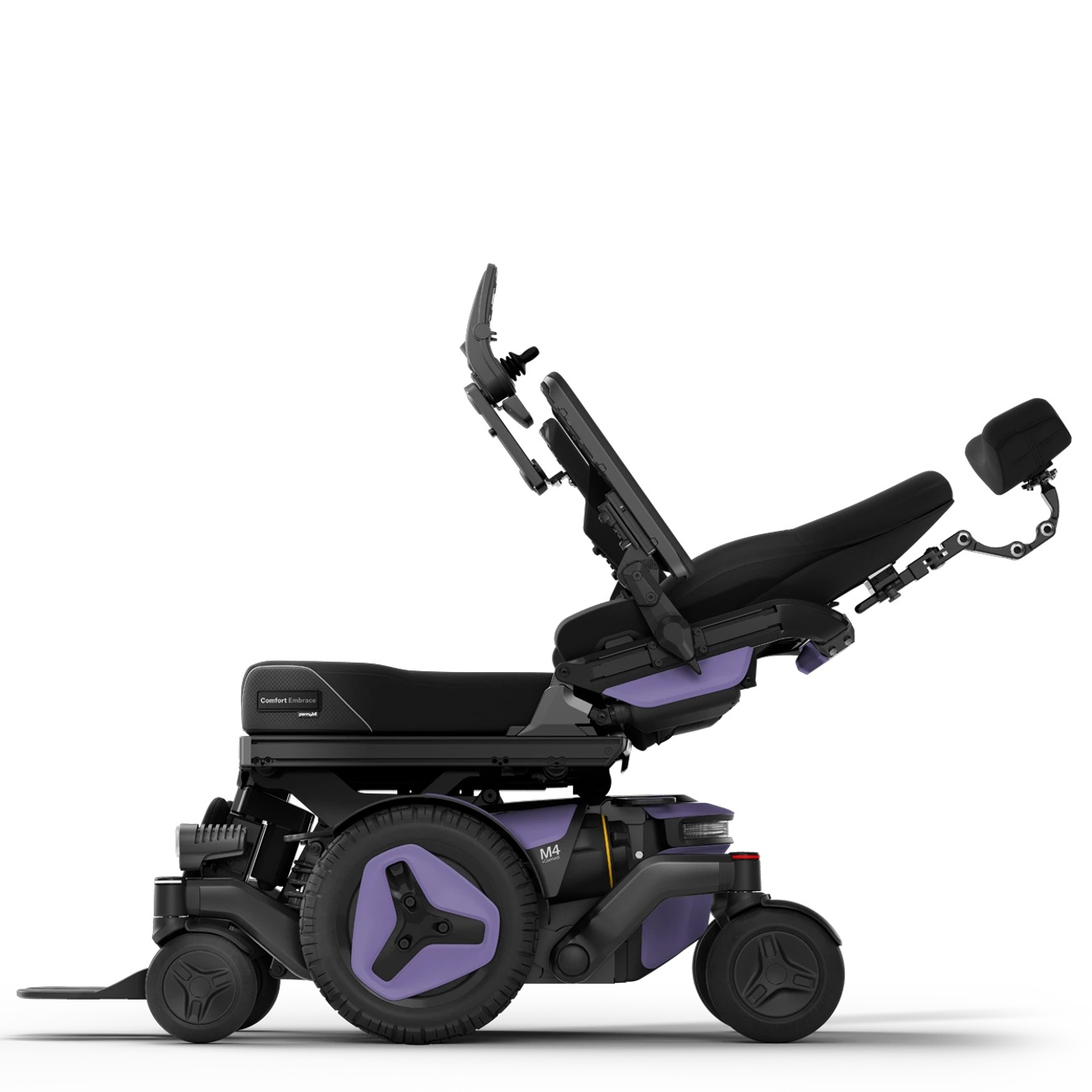 Permobil M4 Nexa power wheelchair with chair recline.